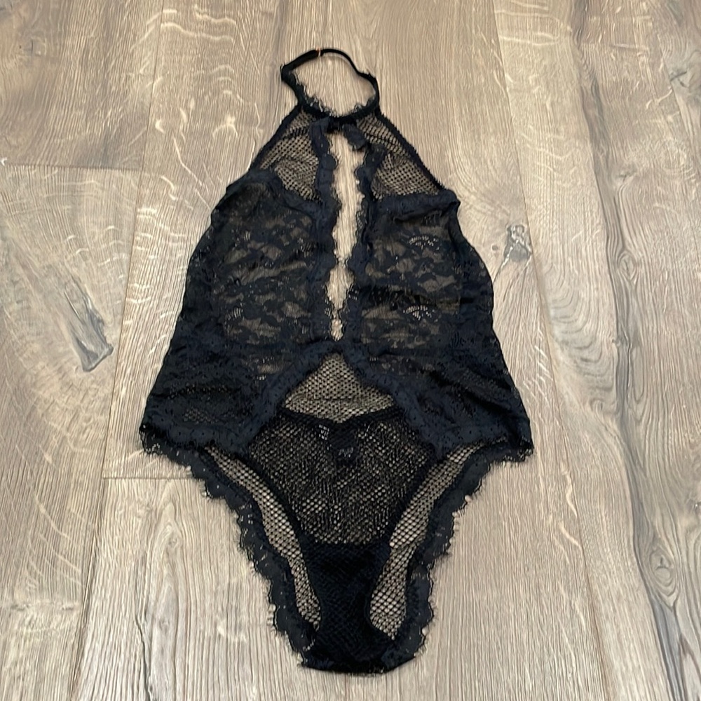 Lace Halter Bodysuit Lingerie